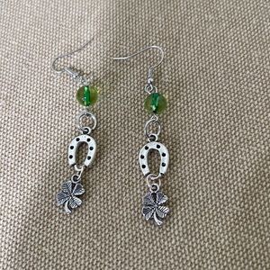 Handmade St Patrick’s Day Lucky 🍀 Charm Earrings